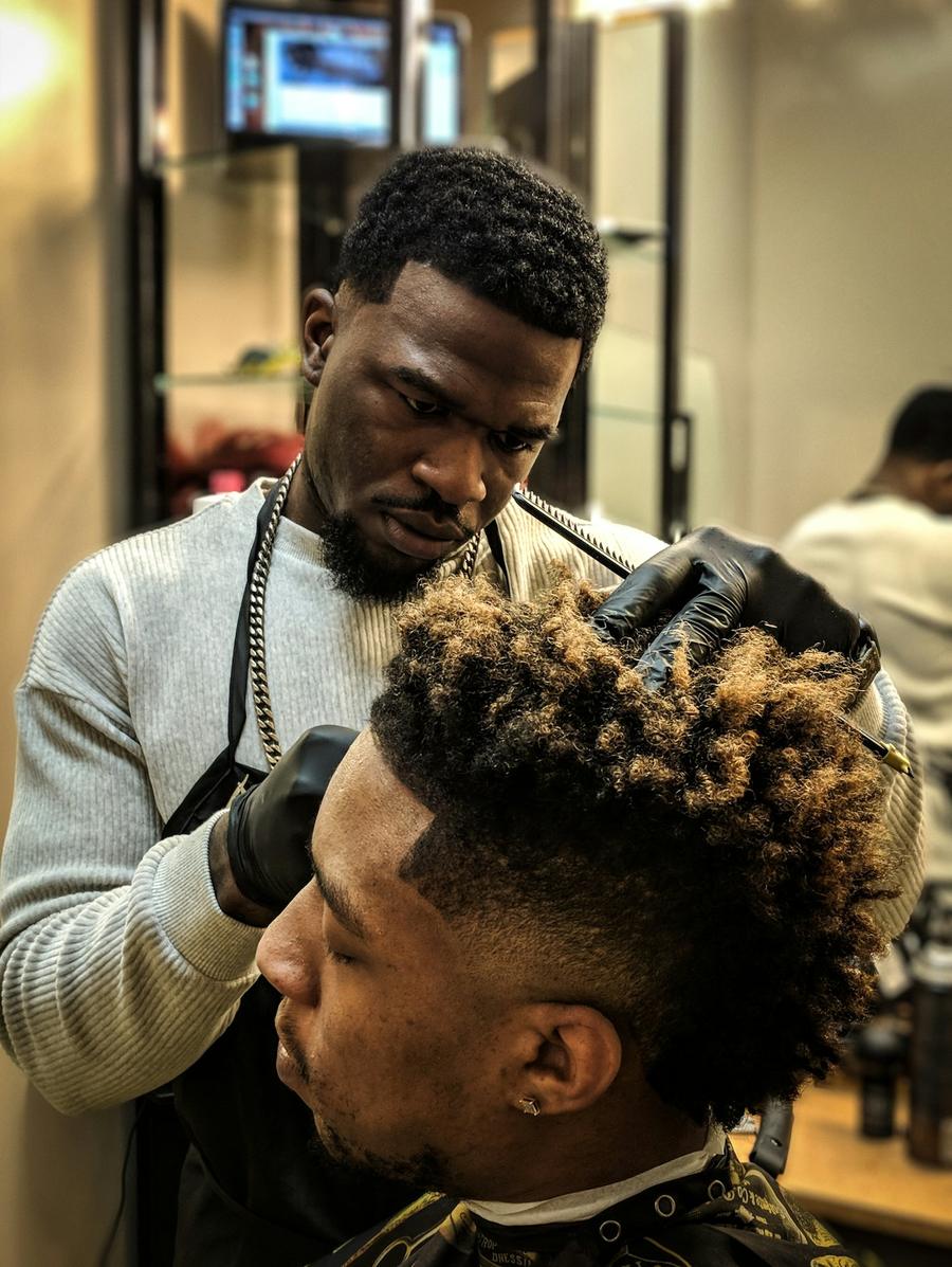 Textured crop with skin fade