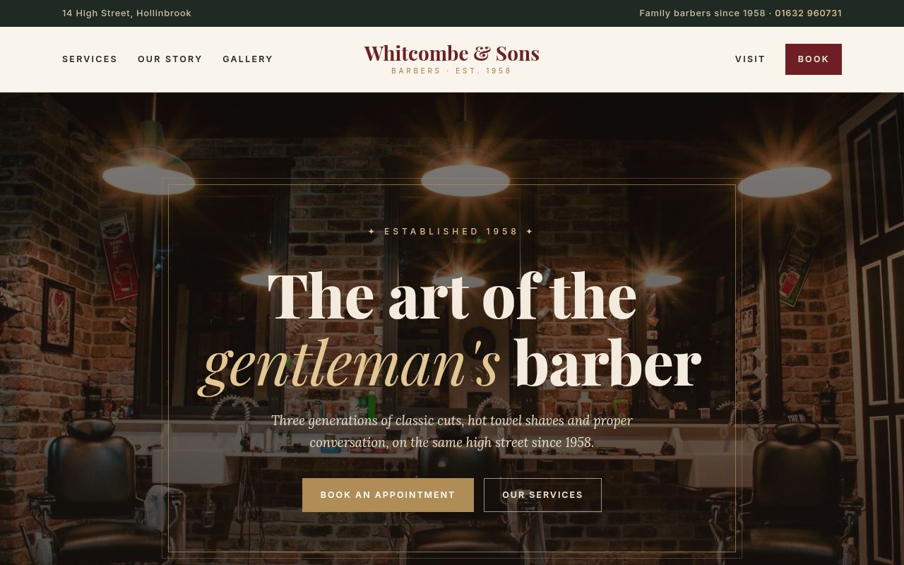 Preview of the classic heritage barber demo